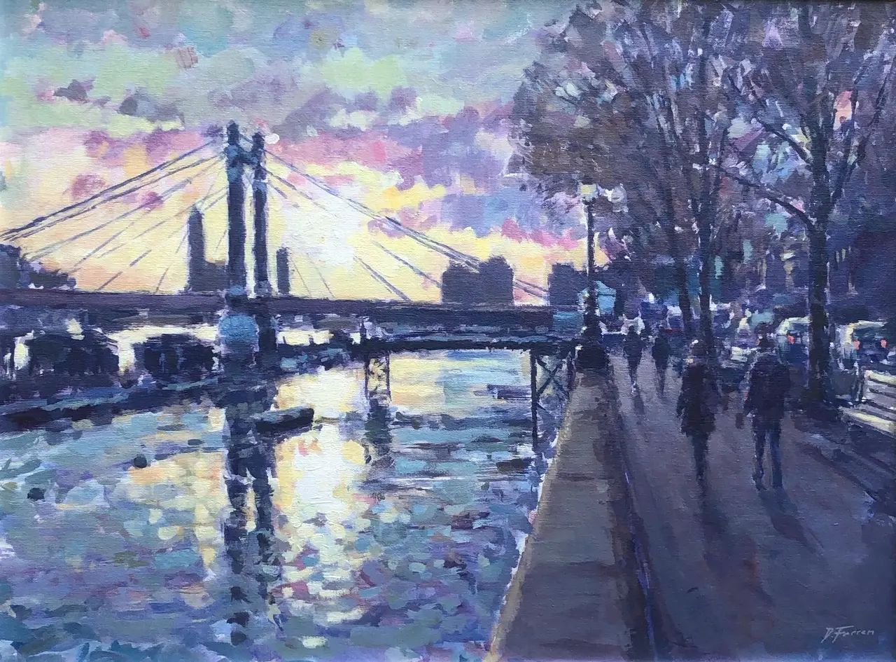 David Farren - late afternoon stroll, albert bridge